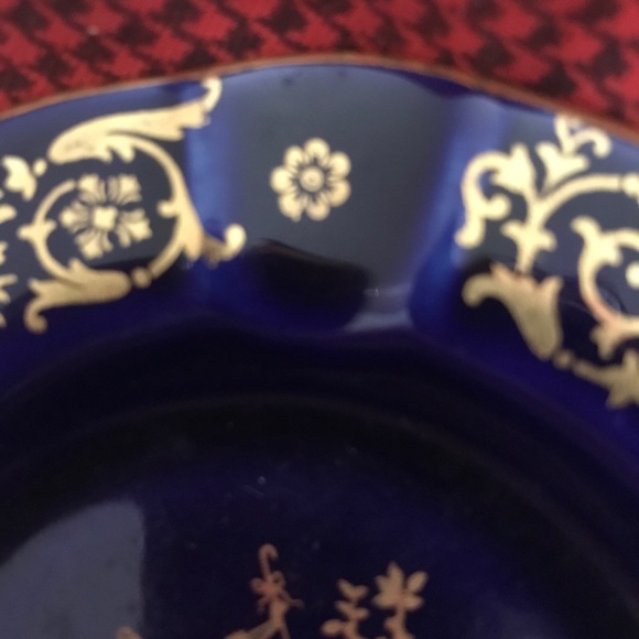 Limoges France, cobalt blue and gold dish - Picture 6 of 8
